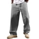 thumbnail image 1 of Ceisia Men's Cotton-Linen Blend Striped Loose Straight Leg Casual Pants with Elastic Drawstring Waist & Pockets Black XL Gifts, 1 of 8