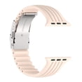 thumbnail image 3 of ALMNVO Compatible with Apple Watch Bands 40mm 38mm 41mm 42mm 44mm 45mm Ultra 49mm Sport Band Soft Silicone Strap Stainless Steel Buckle Cuttable Wrist for iWatch Series 9 8 7 SE 6 5 4 3 Women Men, 3 of 9