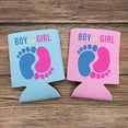 thumbnail image 2 of Gender Reveal Coolies, Boy Or Girl, Baby Announcement Can Coolers, Baby Shower Beer Coolies, Party Gifts and Favor Ideas (1 Placid Blue & 1 Bubble Gum (2 Pack)), 2 of 3