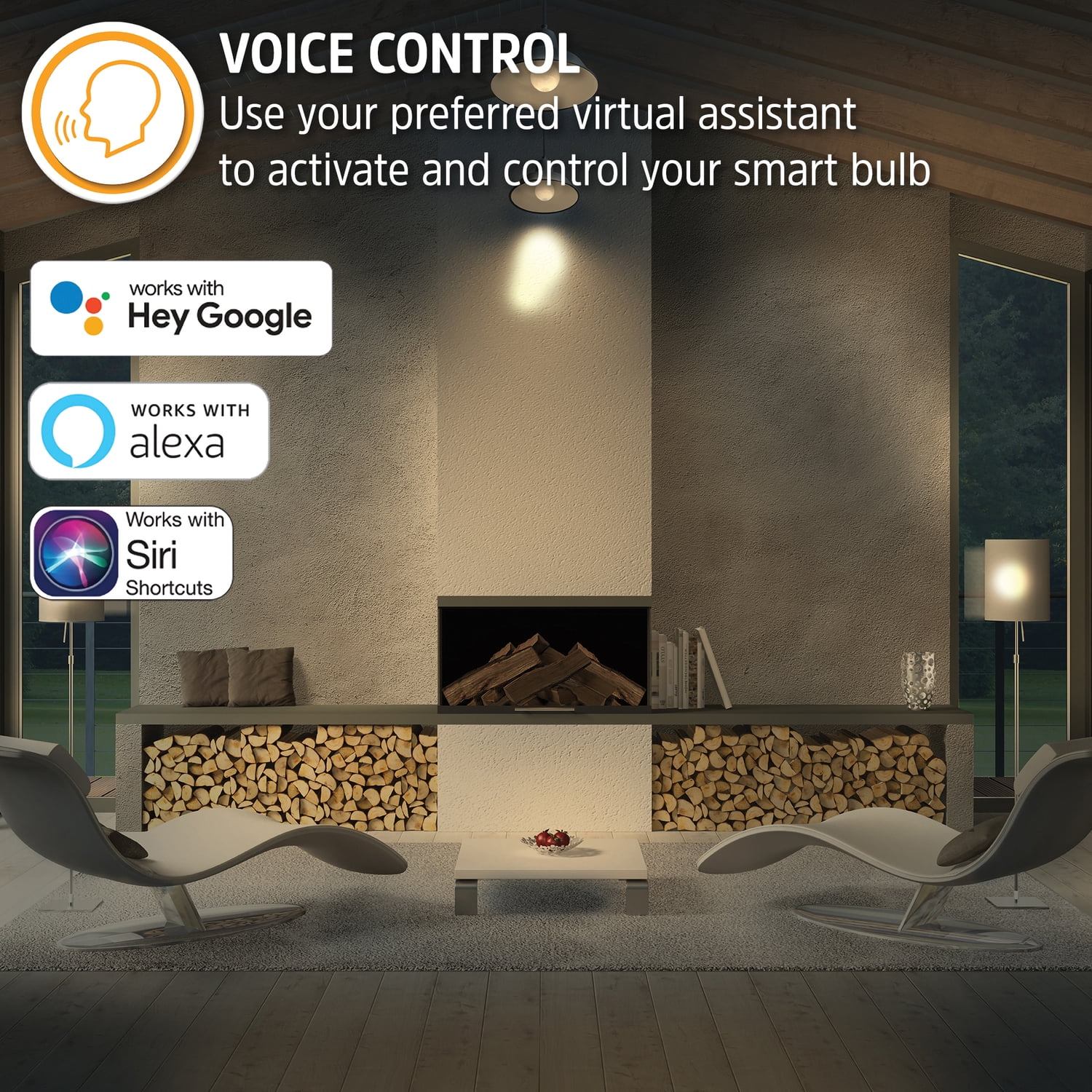 4 Pack Energizer Smart Wi-Fi Dimmable Warm White LED Bulbs, Mobile App Control, A19 E26, 800 Lumens