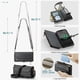 thumbnail image 4 of Funda tipo cartera para iPhone 16e con bloqueo RFID, tarjetero, cremallera y ranura para billetes, correa de hombro magnética de piel sintética suave para mujer, 4 of 10