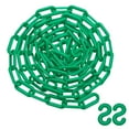thumbnail image 1 of Uxcell 10 Feet Plastic Chain Link Safety Barrier Chain 1x2" Buckle Dark Green, 1 of 6