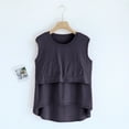 thumbnail image 4 of lmcalzta Pajama Tank Tops for Women Soft Comfy Stretch Modal Sleep Shirts Crew Neck Sleeveless Tank Tops, 4 of 5