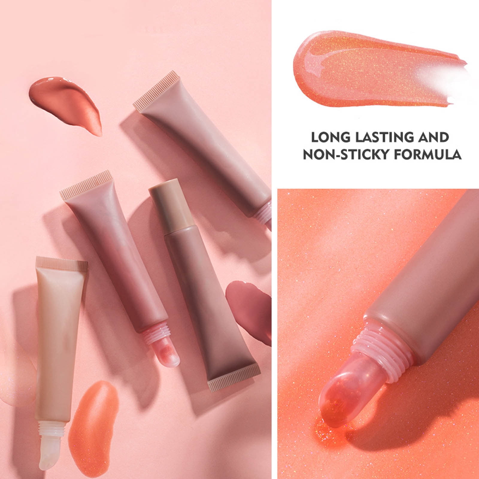 Lip Gloss Pipettes Makeup for Teens 13-14 Candy Colors Oil Based Light Bulb Lip Gloss Full Lip Gloss Pack Girls Lip Gloss 28 Lip Jelly Lip Gloss with Glitter inside Stay Glossy Lip Gloss Clear Natural