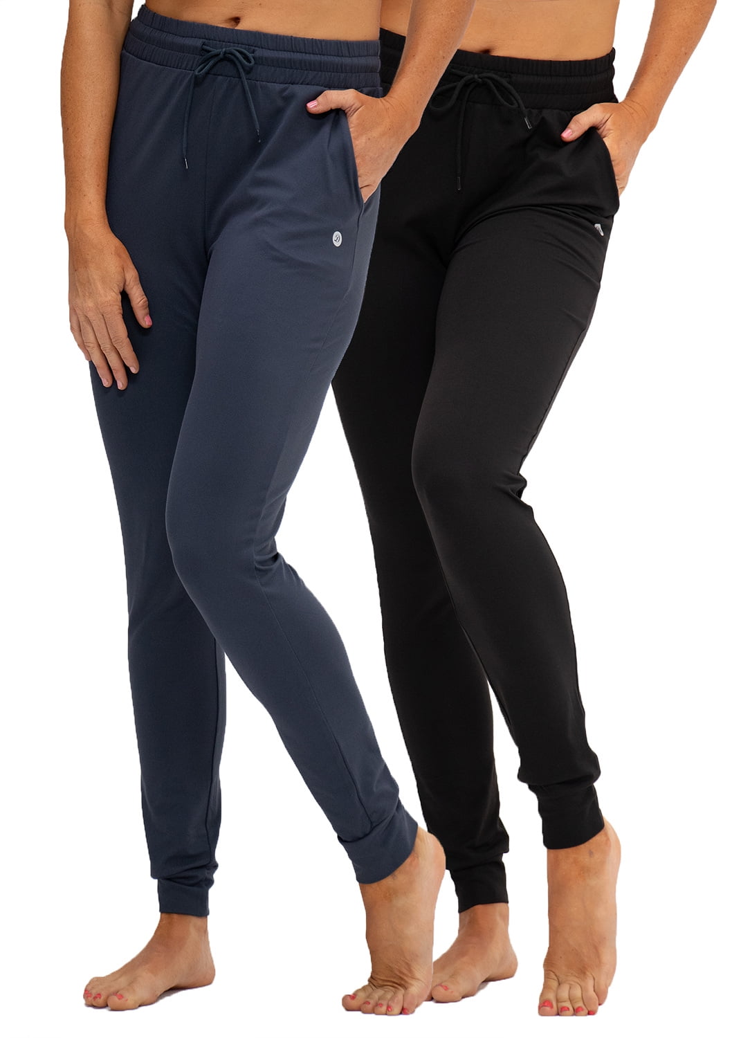DEVOPS 2 Pack Women's Yoga Jogger Pants with Side Pocket Sweatpants ...