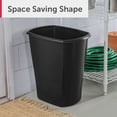thumbnail image 5 of (3 pack) Sterilite Kitchen Trash Can, 10 Gallon Plastic Garbage Bin with No Lid, Black, 5 of 8