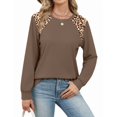 thumbnail image 5 of Ronuti Fall Sweatshirts for Women Long Sleeve Shirts Fashion Casual Crew Neck Pullover Tops, 5 of 10