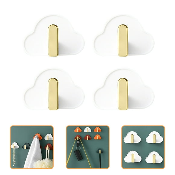 IDEANATEGRATE 4Ud Para Colgar En Pared Sin Taladro Con De Nube Y Material ABS