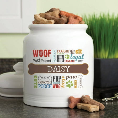 Personalized Dog Words Treat Jar Available In Multiple (Best Way To Treat Worms In Dogs)