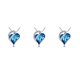 thumbnail image 2 of Jumpingount Corazón Colgante Collar Retro Novia Madre Hija Cristal Gargantilla Aniversario Boda Mujer Joyería Azul Type1 NO1, 2 of 6