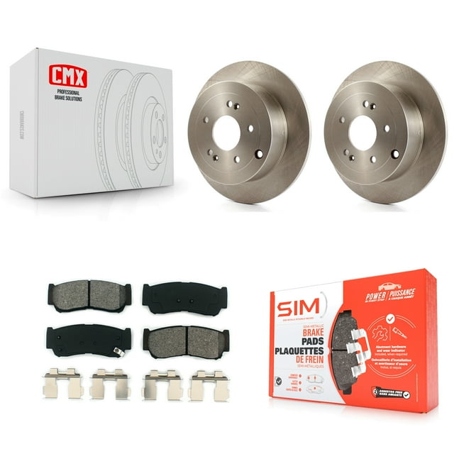 Transit Auto Rear Disc Brake Rotors and Semi-Metallic Pads Kit for Car 2007-2009 Hyundai Santa Fe K8S-101860