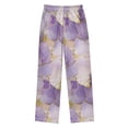 thumbnail image 2 of FORMRS Kids Pajama Pants with Pockets Size 13-14Y Boys Lounge Sleep Bottoms, Pastel Purple Marble Pattern, 2 of 8