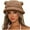 Brown, variant on White Bucket Hats Cute Bear Ear Basin Hat Winter Thick Warm Hat Bucket Cap for Women Men