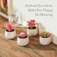 thumbnail image 2 of Fake Succulent Plant Set - Artificial Desk Plants for Women Desk - Realistic Faux Succulents in Ceramic Pots - Mini Pink Decor for Bedroom Bathroom Office Shelf Decor, 2 of 9
