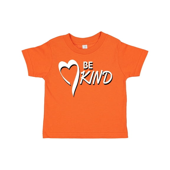Inktastic Be Kind with Heart Ribbon in White Text Boys or Girls Toddler T-Shirt