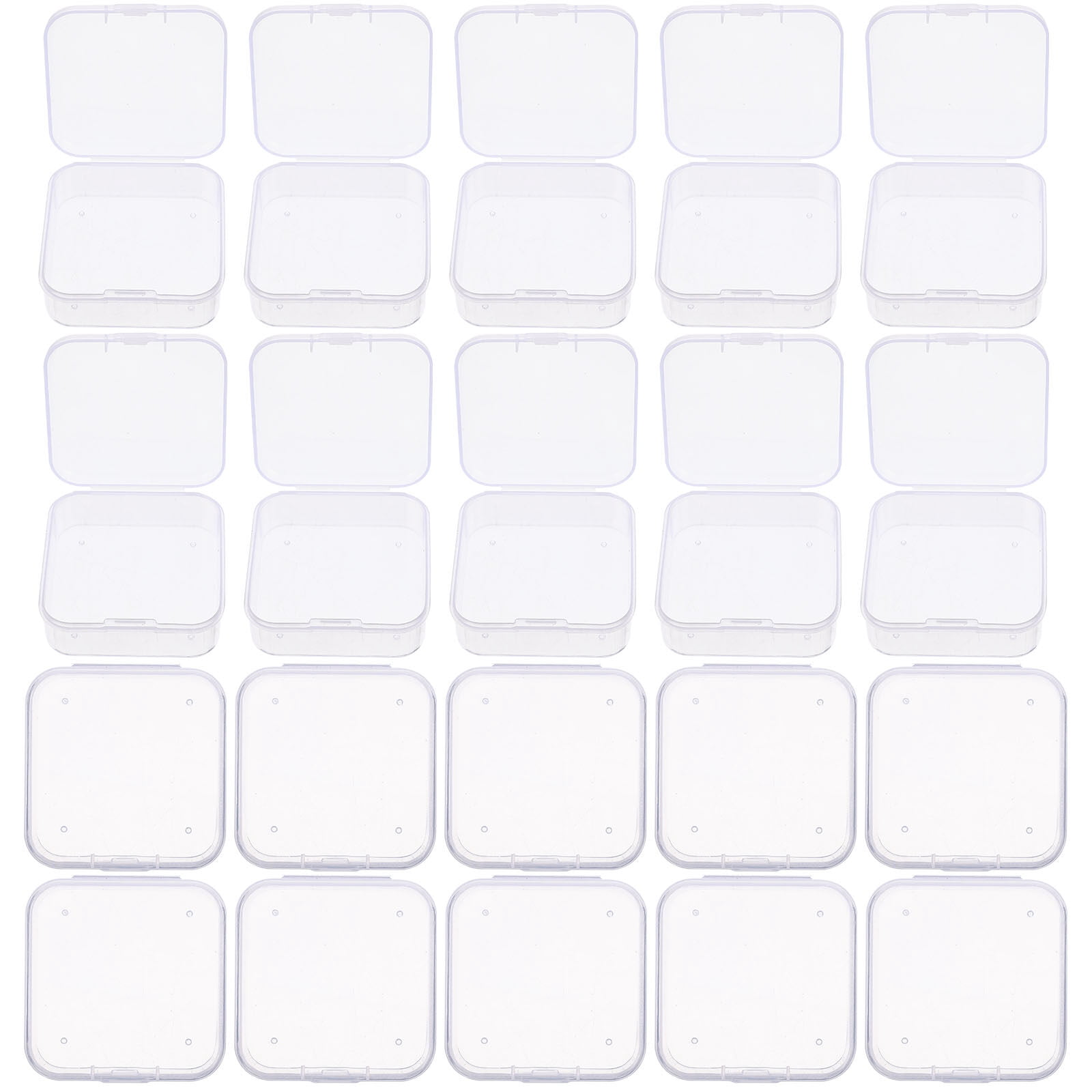 LULULION Portable Clear Plastic Box for Jewelry and Beads Storage 90Pcs