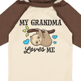 thumbnail image 4 of Inktastic My Grandma Loves Me with Sloth and Hearts Boys or Girls Long Sleeve Baby Bodysuit, 4 of 5