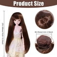 thumbnail image 2 of 1Pc Chemical Fiber Wig Caps Hair Coconut Brown 370~390mm, 2 of 5