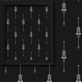 thumbnail image 2 of 3S Brother's Home Décor Curtains BOHO Design Set of 2 Panels Velvet Look Hanging Back Tap and Rod Pocket Décor Nursery Room Bedroom Kitchen Window - Made in Turkey 35Black (52"Wx72"L), 2 of 6