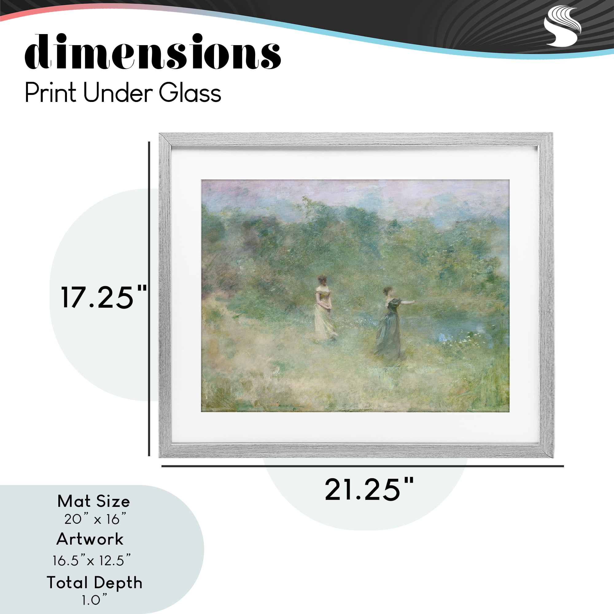 Stupell Industries Vintage Summer Fishing Ladies Gray Framed Print Under Glass, design by Wild Apple Portfolio
