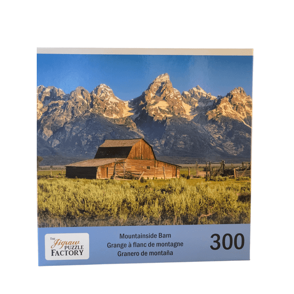The Jigsaw Puzzle Factory Mountainside Barn - 300-Piece Puzzle