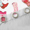 thumbnail image 4 of Homewish Western Cowgirl Boots Kitchen Curtains,Cute Bowtie Black Out Curtains Pack of 2 (42x63 Each),White Pink, 4 of 6