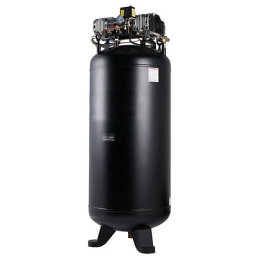 SKYSHALO 80 Gallon Air Compressor, 2-Stage 145PSI Oil Free Stationary Air Compressor Tank,  6.5HP 15.5SCFM@90 PSI, 86dB Ultra Quiet Compressor