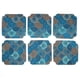 thumbnail image 1 of Posavasos bordados de estilo japonés, 6 unidades, con aislamiento térmico, para tazas, manteles individuales, utensilios de cocina, color azul gingko morado., 1 of 14