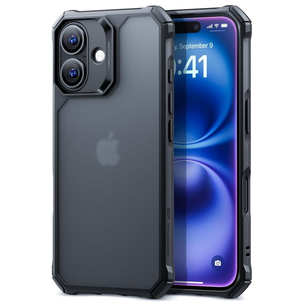 Funda de teléfono ESR Air Armor Series para iPhone 16 - Negro esmerilado