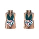 thumbnail image 2 of Sonducket Traje de baño de mujer Sin mangas Espalda abierta Acolchado Body Impreso Playa Poliéster Traje de baño Ropa de playa Azul + Flor roja 2XL Type1 NO1 Sonducket  CBP218362, 2 of 5
