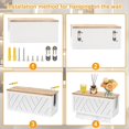 thumbnail image 4 of Dispensador de Toallas de Papel Madera - Dispensador de Sanitas y Papel para Manos, Porta Sanitas, para Pared o Encimera, Ideal Baño Cocina Hogares Hoteles Restaurantes (Blanco), 4 of 4