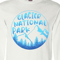 thumbnail image 4 of Inktastic Glacier National Park Montana Blue Mountains Long Sleeve T-Shirt, 4 of 5