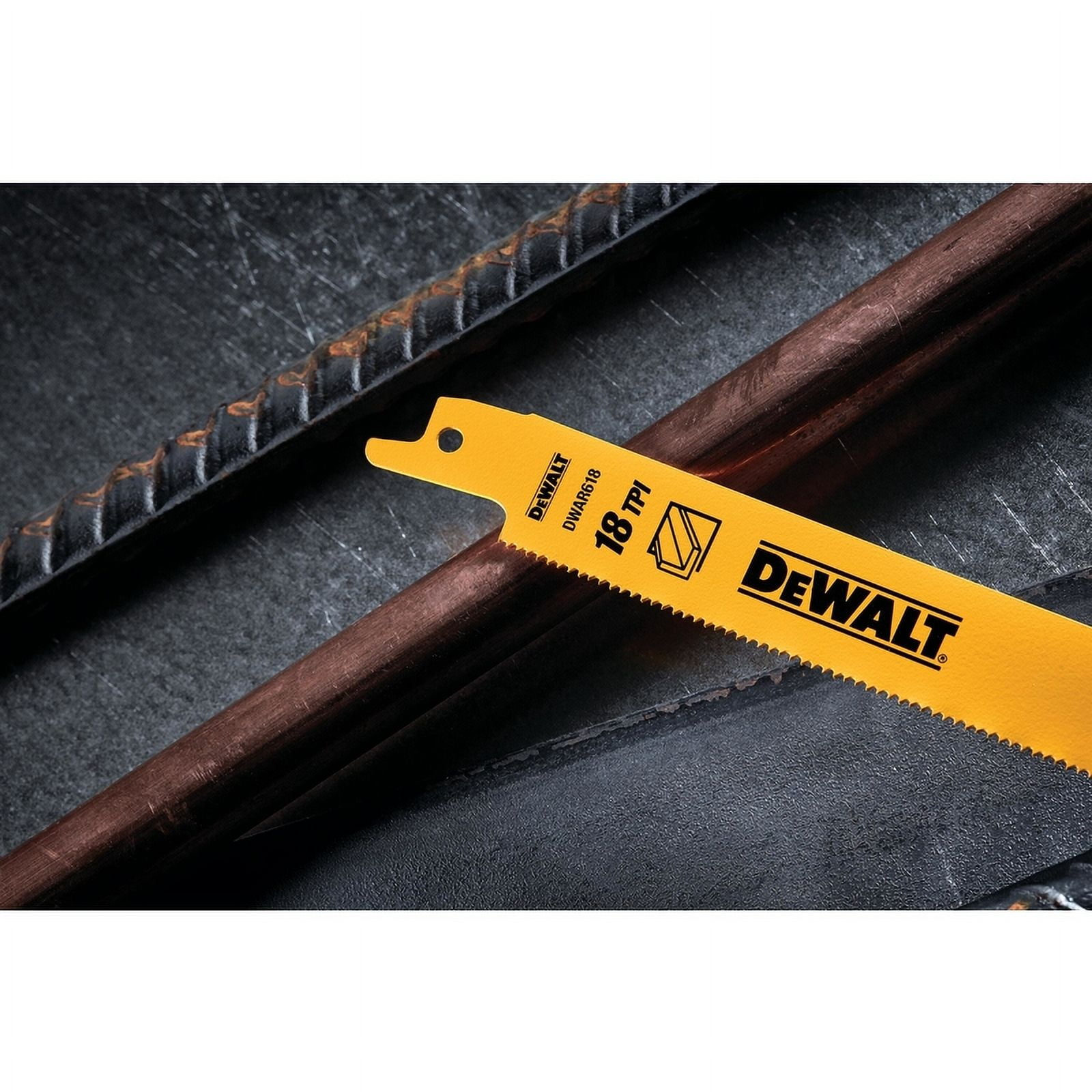 Dewalt DW4846 Bi-Metal Straight Reciprocating Saw Blade, 8in L x 3/4in W, 10/14 TPI
