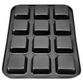 thumbnail image 4 of Amonsee Mini Loaf Baking Pans 12 Cavity Brownie Baking Pan Carbon Steel Muffin Bakeware Cupcake Bread Divider Mold,Mini Loaf Pans for Baking Bread, 4 of 8