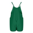 thumbnail image 7 of UVEASISHA Waffle Knit Rompers for Women Sleeveless Adjustable Spaghetti Strap Shorts Jumpsuits Casual Summer Beach Vacation Outfits Green M, 7 of 7