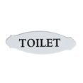 thumbnail image 2 of White Decorative Metal Toilet Sign, 2 of 5