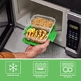 thumbnail image 6 of Sistema Nest It Meal Prep Food Storage Containers with Lids, 2 Compartments, 3.7 Cups, 5-Pack, Green, 6 of 9