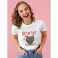thumbnail image 2 of Wild Cat Sport Team Shaped T-Shirt Women -Image by Shutterstock, Female 3X-Large, 2 of 4