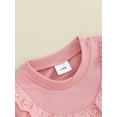 thumbnail image 4 of Infant Baby Girls Sweatshirts Casual Long Sleeve Lace Patchwork Pullover Tops, 4 of 8