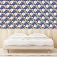 thumbnail image 3 of Ambesonne Floral Peel & Stick Wallpaper for Home, Aquarelle Paint Pansies Art, 13"x36", Pink Yellow and Petrol Blue, 3 of 5