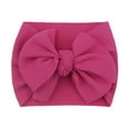 thumbnail image 2 of Solid Color Bowknot Baby Headband 2 Pc Baby Girls Bowknot Headband Stretch Hairband Headwear, 2 of 8