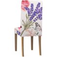 thumbnail image 4 of RYLABLUE Lavender Flowers Pattern Stretch Chair Cover Protector Seat Slipcover for Dining Room Hotel Wedding Party Set of 4, 4 of 5
