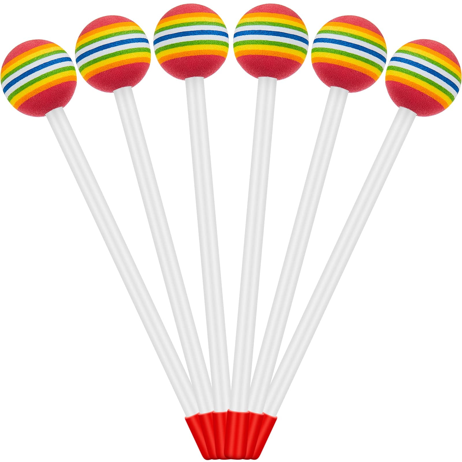 6 Pieces Lollipop Felt Drum Stick Soft Lollipop Drum Timpani Mallets