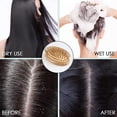 thumbnail image 3 of Cepillo de madera para el cabello, diseño sin mango, púas de madera redondas, antiestático, protege el cuero cabelludo y el cabello, 3 of 6