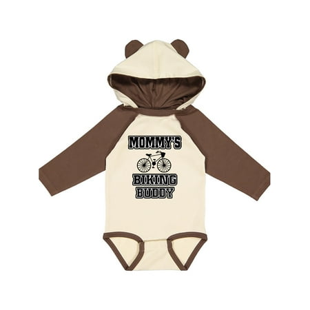 

Inktastic Mommys Biking Buddy Gift Baby Boy or Baby Girl Long Sleeve Bodysuit