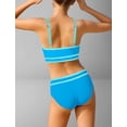 thumbnail image 2 of Conjunto de Traje de Baño Minggo para Niñas Adolescentes con Bikini de Cintura Alta 8-15 Años, 2 of 6