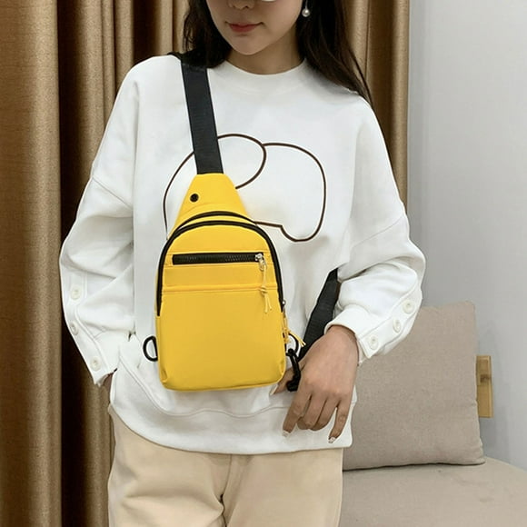 Mochila cruzada con orificio para auriculares, mochila con correa para senderismo, bolsa de pecho multiusos, tela ligera resistente al agua de 146 g, para viajes, gimnasio, actividades al