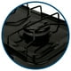 thumbnail image 3 of Parrilla Estufa De Mesa Aksi 2 Quemadores Negro Acero Inoxidable, 3 of 4