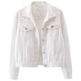 thumbnail image 1 of Chaqueta Vaquera Extragrande para Mujer con Perlas Bordadas y Abalorios S, 1 of 6