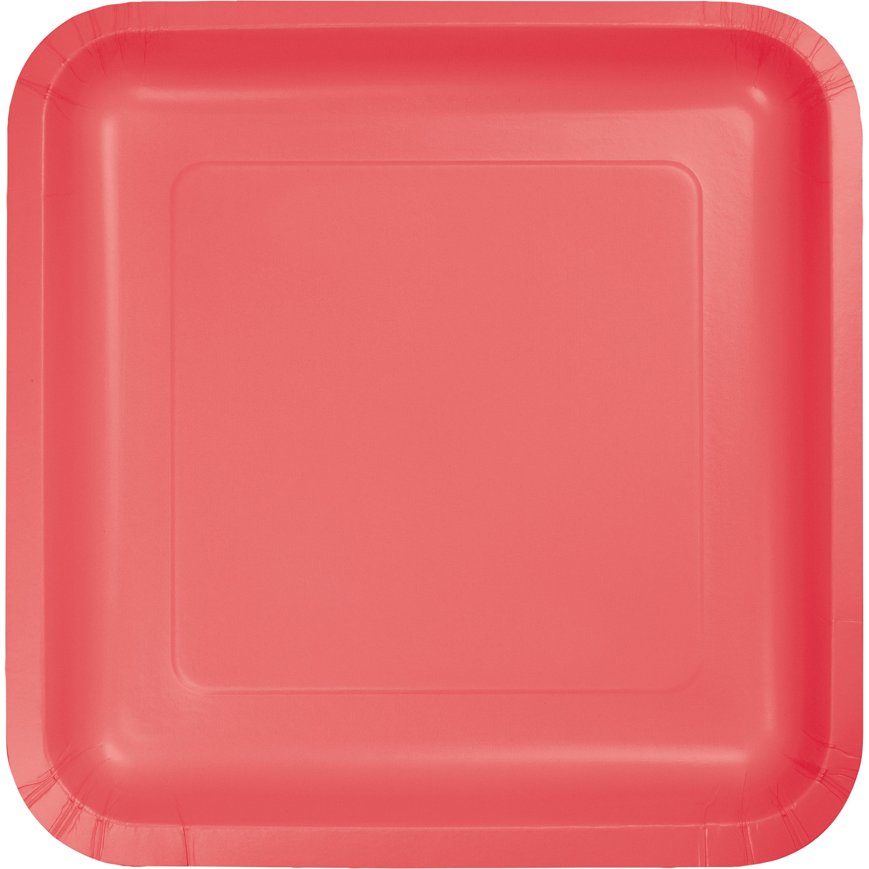 Pink square outlet paper plates